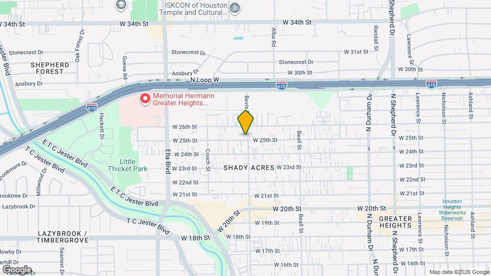 1301 W 25th St Map and Location Details