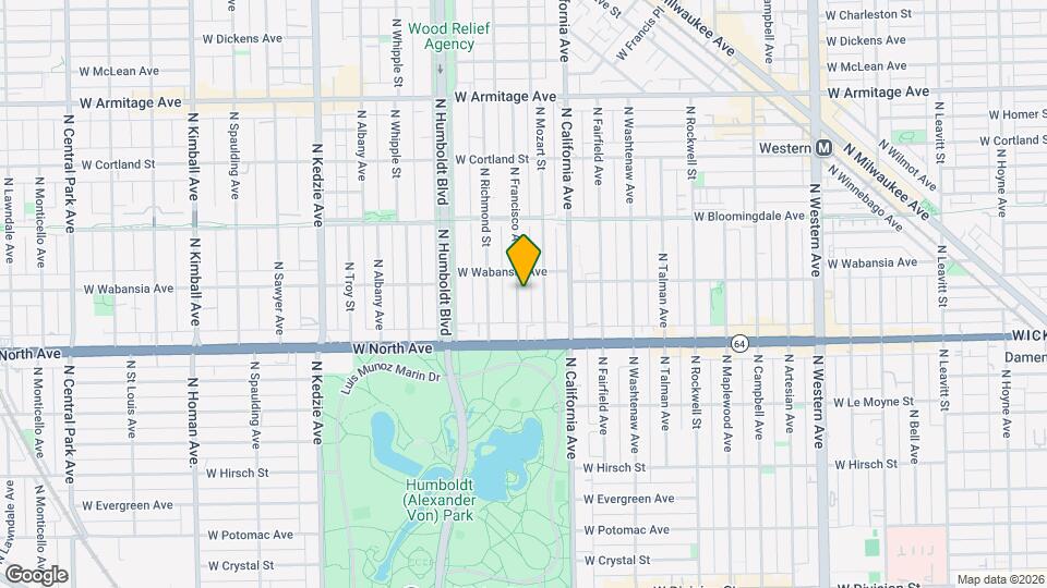 1647 N Francisco Ave, Unit 2 Mapa y Detalles de la Ubicación