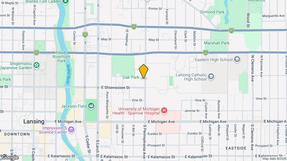 419 N Pennsylvania Ave Map and Location Details