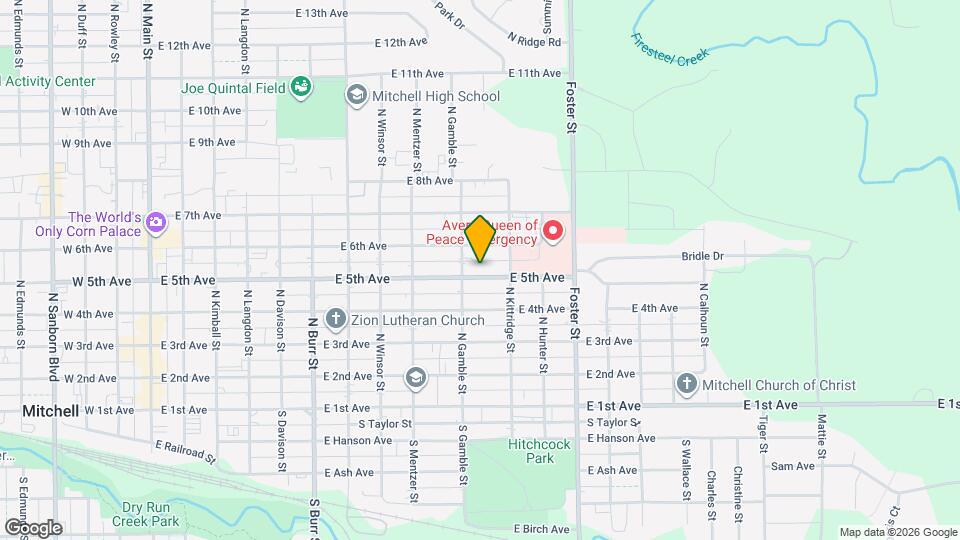 1012 E 5th Ave Map and Location Details