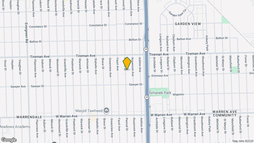 7708 Penrod St Map and Location Details