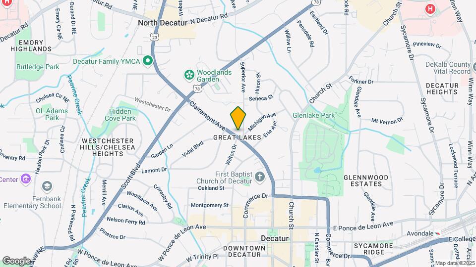 605 Clairemont Ave Map and Location Details