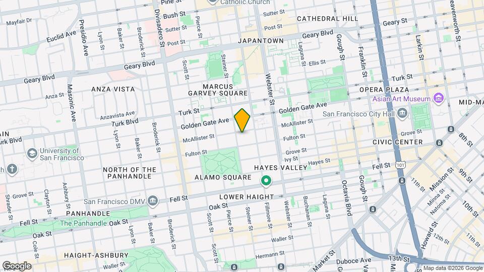 1273 McAllister St Map and Location Details