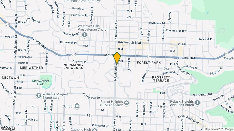 1607 N University Ave Mapa y Detalles de la Ubicación