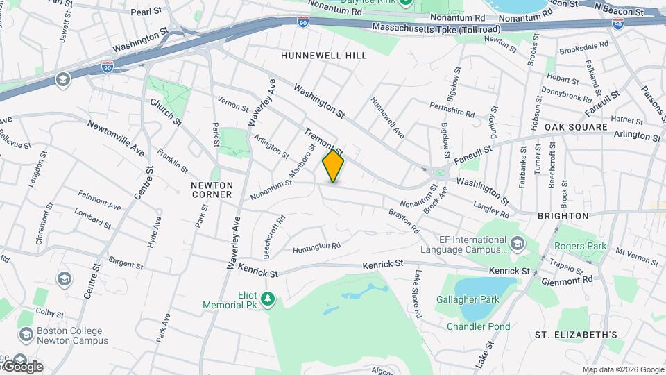 153 Nonantum St Map and Location Details