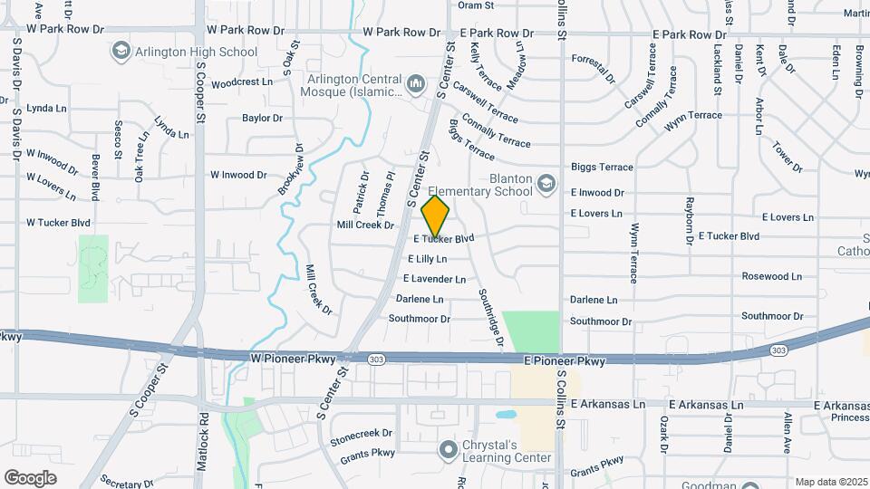 414 E Tucker Blvd Map and Location Details