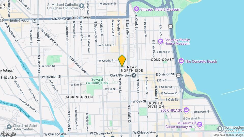 1229 N Wells St Map and Location Details