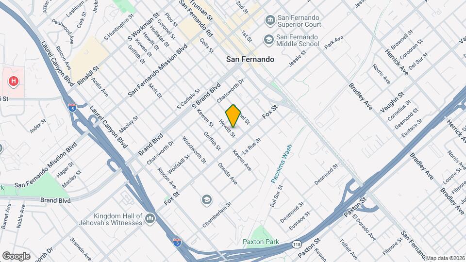 621 Hewitt St Mapa y Detalles de la Ubicación