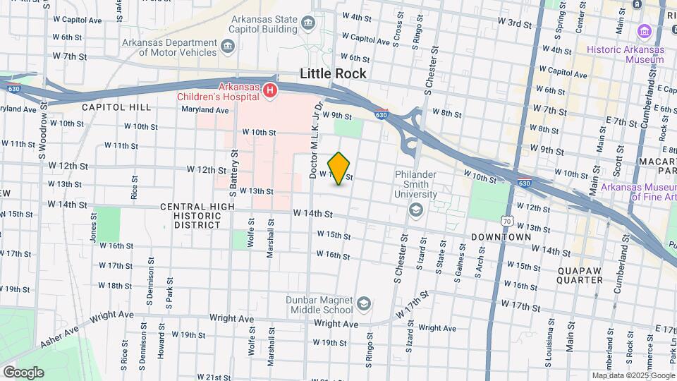 1318 W 13th St Map and Location Details