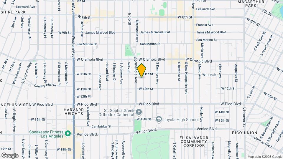 1121 S Mariposa Ave Map and Location Details