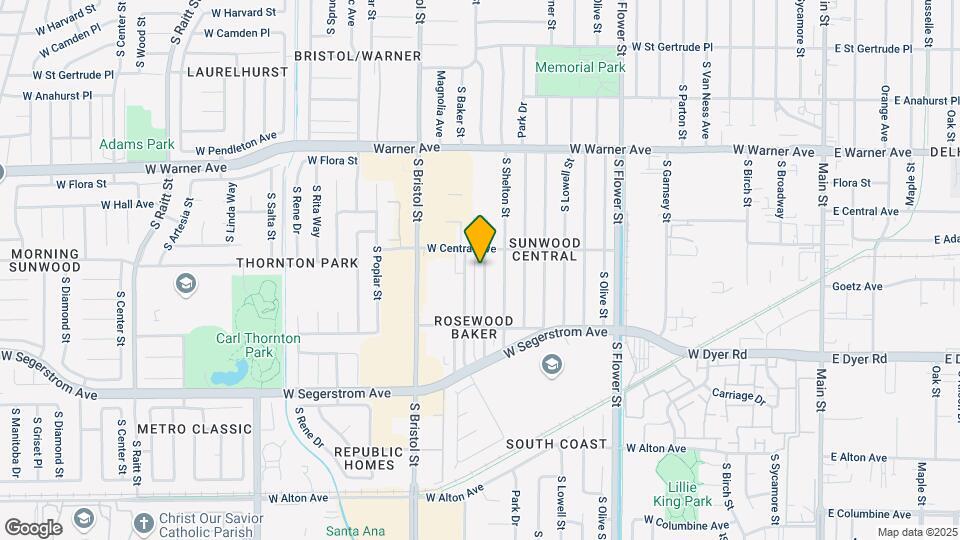 2516 S Rosewood Ave Mapa y Detalles de la Ubicación