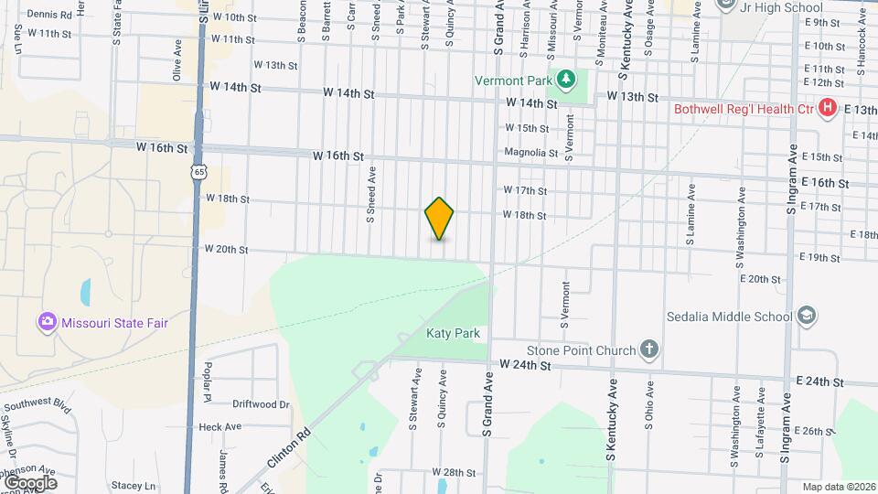 1910 S Quincy Ave Map and Location Details