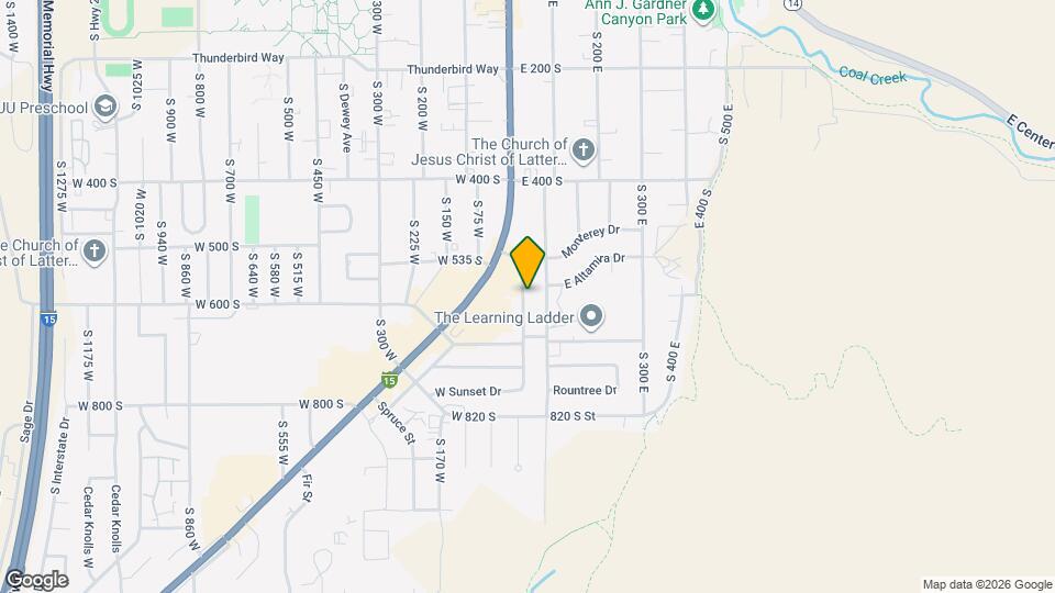 593 S Sunset Dr Map and Location Details