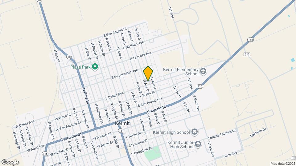 401 N Ave C Map and Location Details