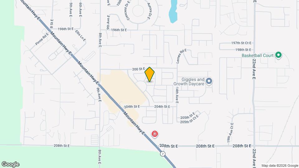 1107 202nd St E Map and Location Details