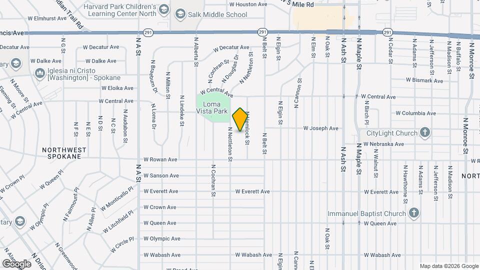 5621 N Hemlock St Map and Location Details