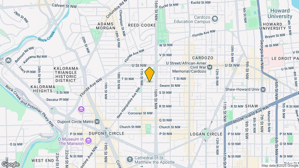 1617 Swann St NW Map and Location Details