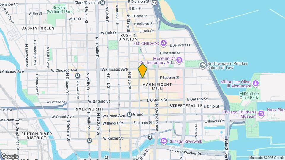 30 E Huron St #3306 Mapa y Detalles de la Ubicación