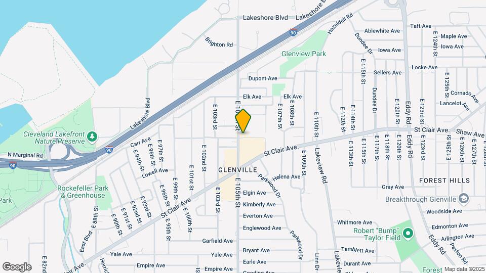 595 E 105th St Map and Location Details