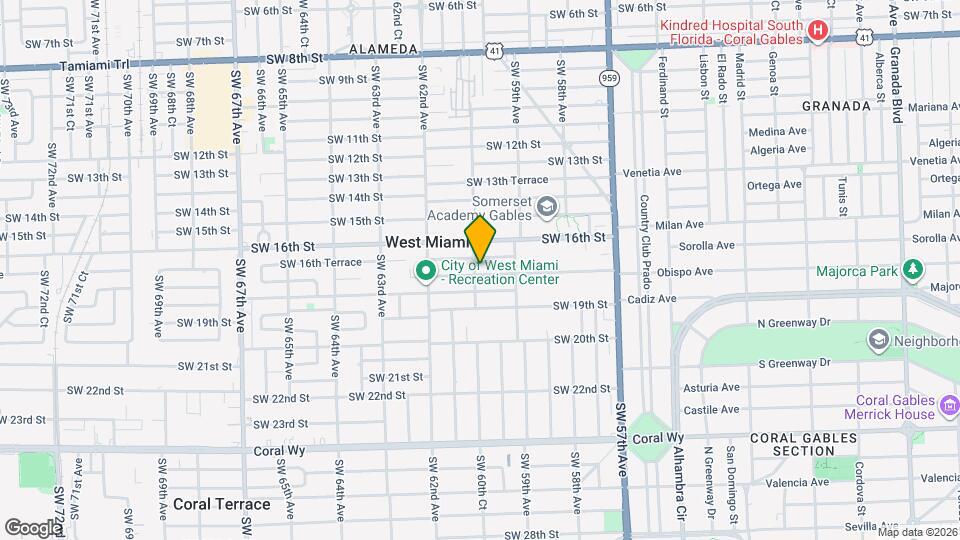 6041 SW 17th St Map and Location Details