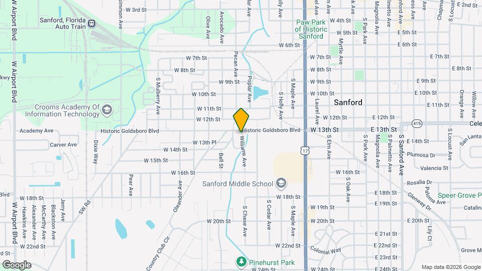 1304 Williams Ave Map and Location Details