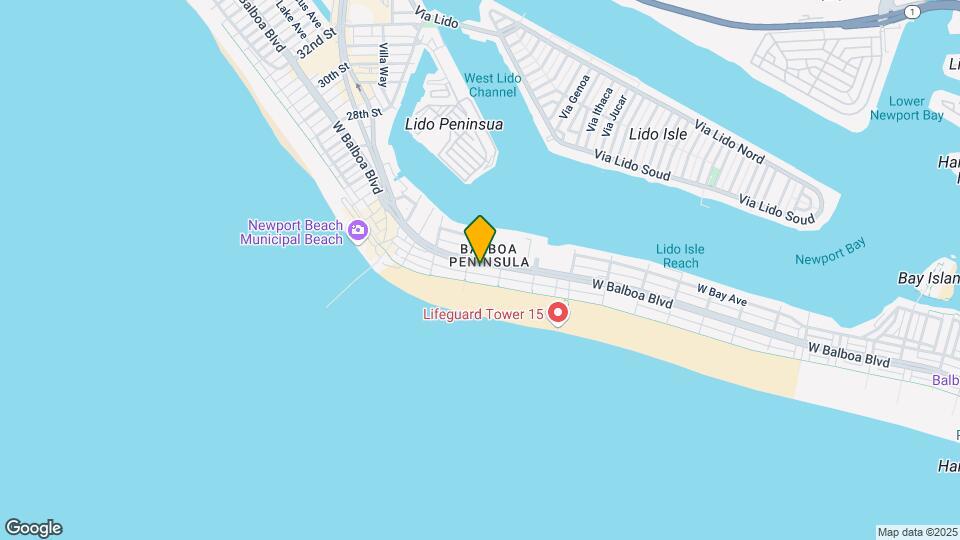 1721 W Balboa Blvd Mapa y Detalles de la Ubicación