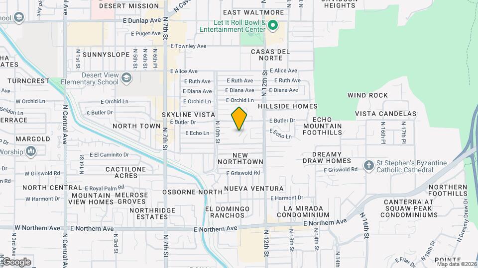 1057 E Butler Dr Mapa y Detalles de la Ubicación