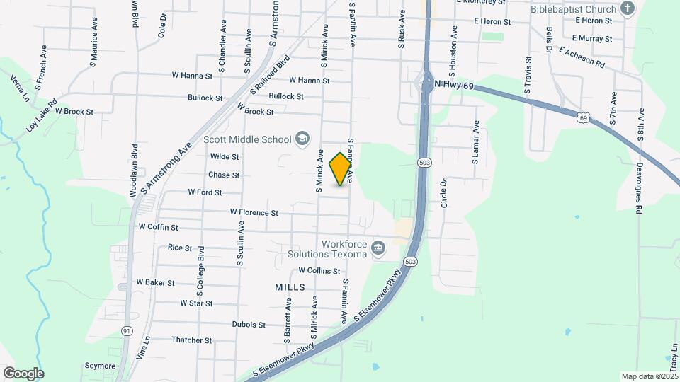 505 W Ford St Map and Location Details