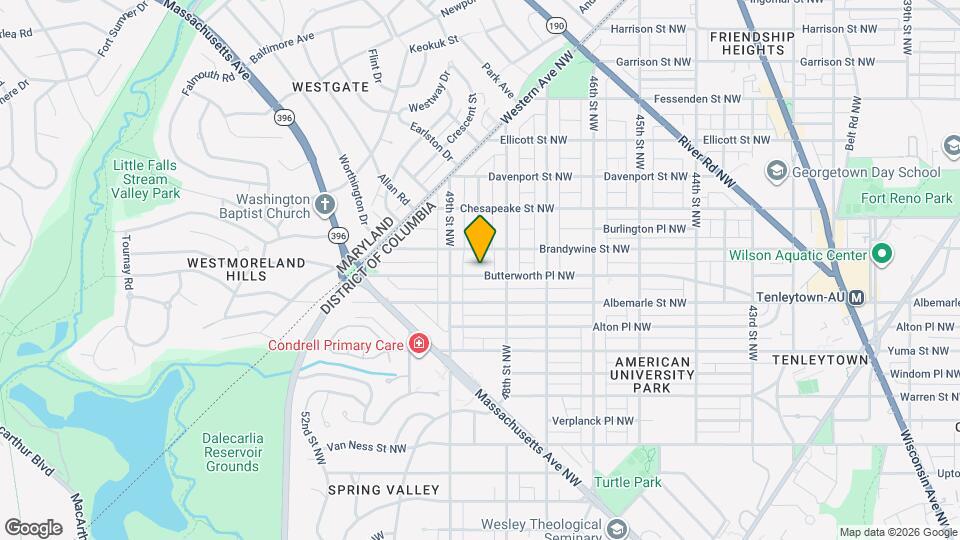 4825 Butterworth Pl NW Map and Location Details