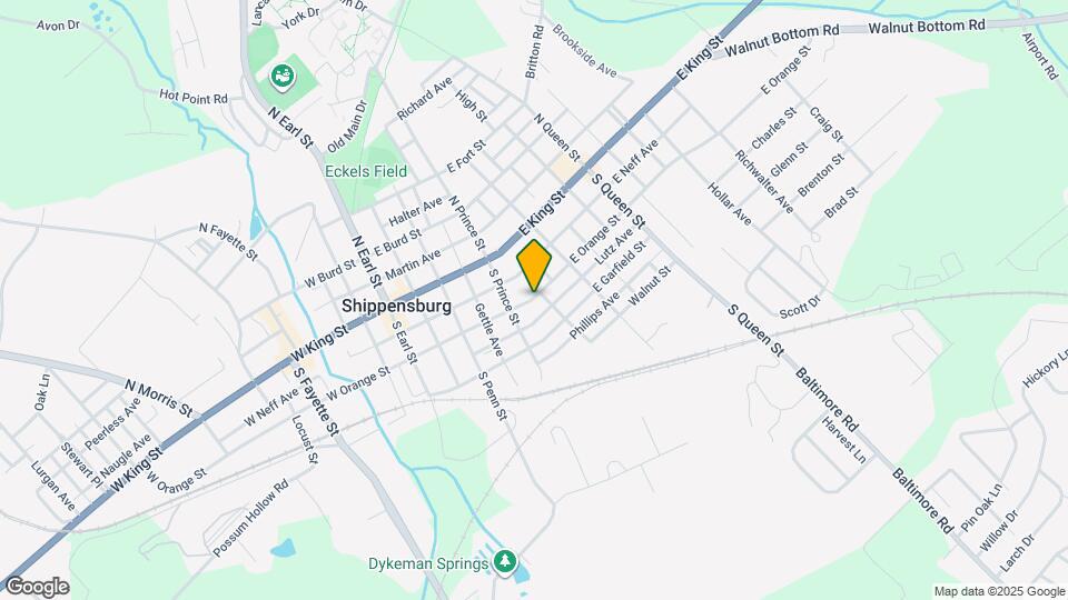 212 E Orange St Map and Location Details