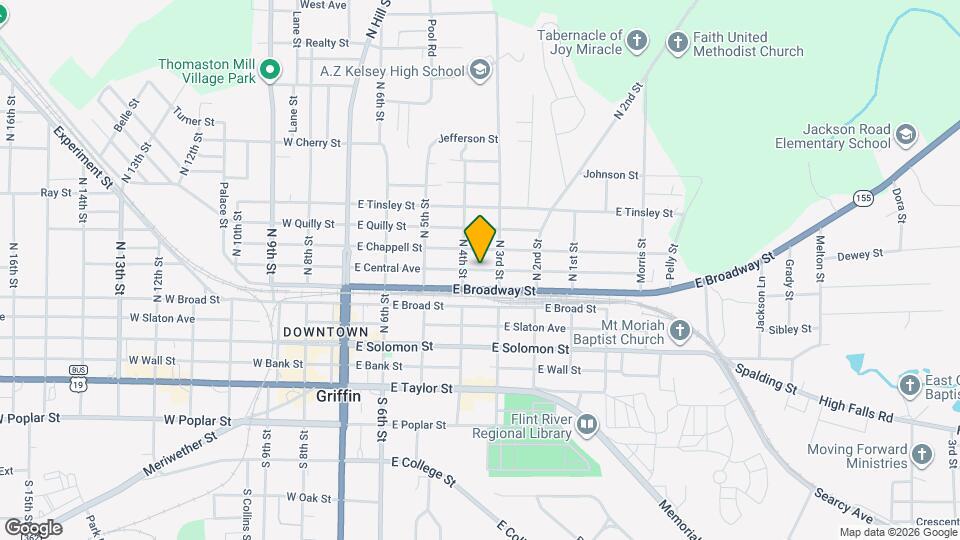 411 E Central Ave Map and Location Details