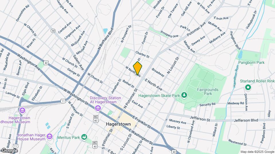345 N Potomac St Map and Location Details