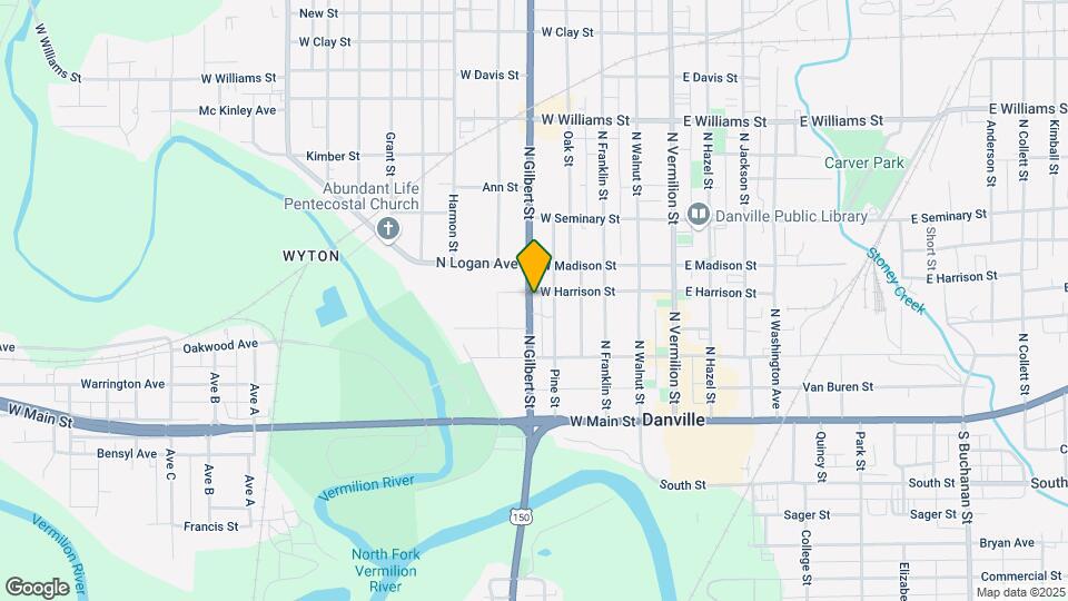 123 N Gilbert St Map and Location Details