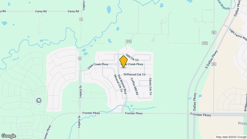 2928 Hackberry Creek Trail Map and Location Details