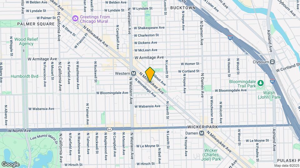 1850 N Milwaukee Ave, Unit 1813-3F Map and Location Details