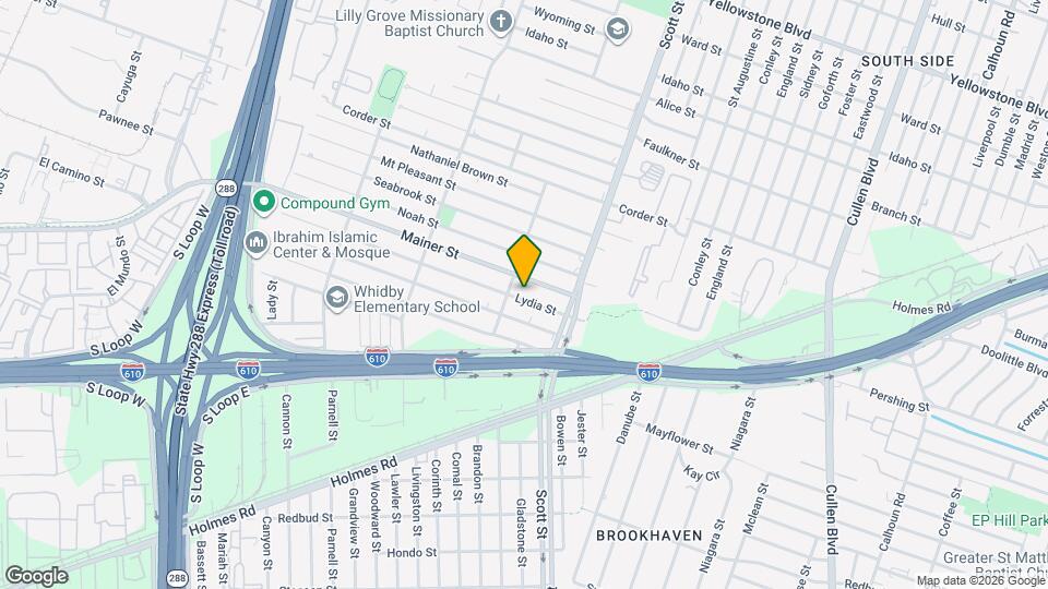 3807 Lydia St Map and Location Details