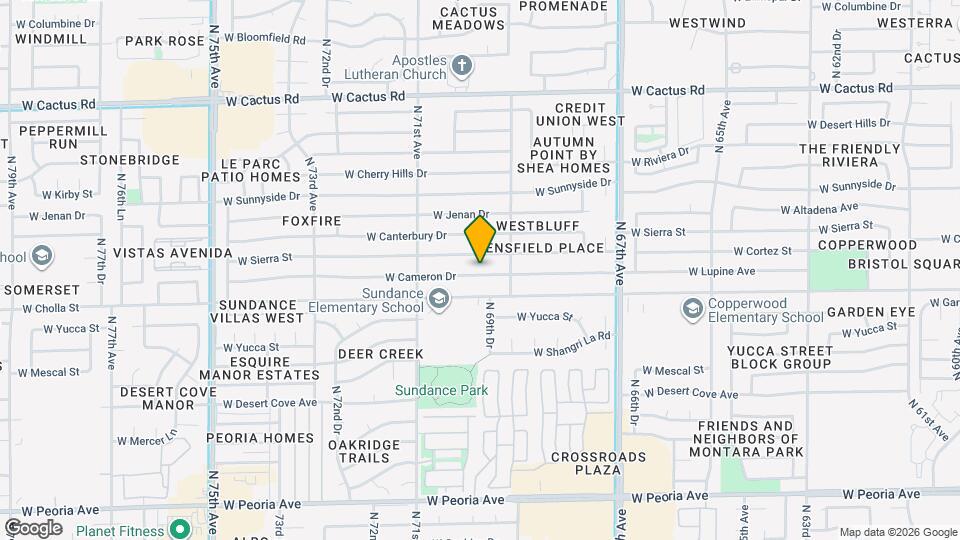 6926 W Cameron Dr Map and Location Details