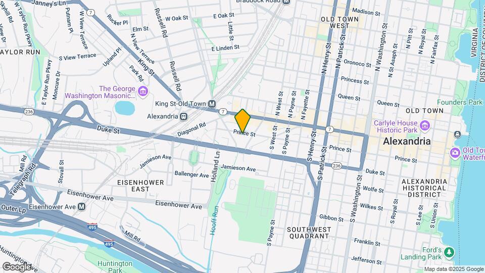 1600 Prince St Mapa y Detalles de la Ubicación