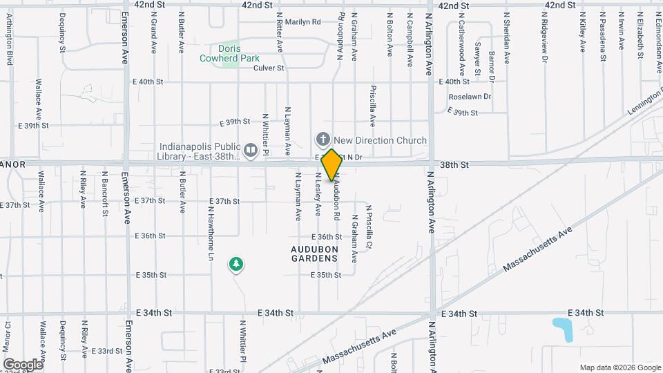 3718 N Audubon Rd Map and Location Details