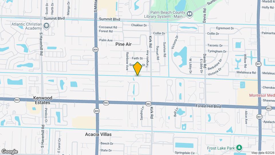 1640 Forest Lakes Cir Mapa y Detalles de la Ubicación