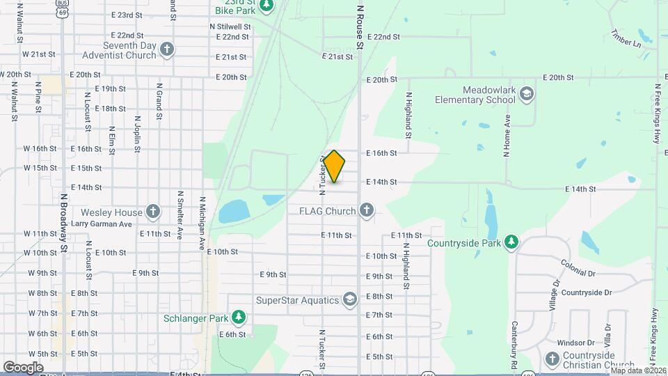 1011 E 14th St Map and Location Details