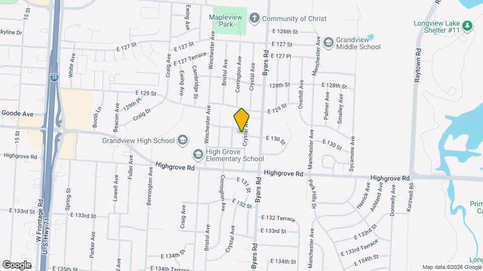 13002 Crystal Ave Map and Location Details