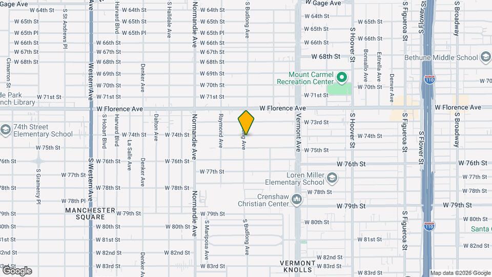 1162 W 74th St Mapa y Detalles de la Ubicación
