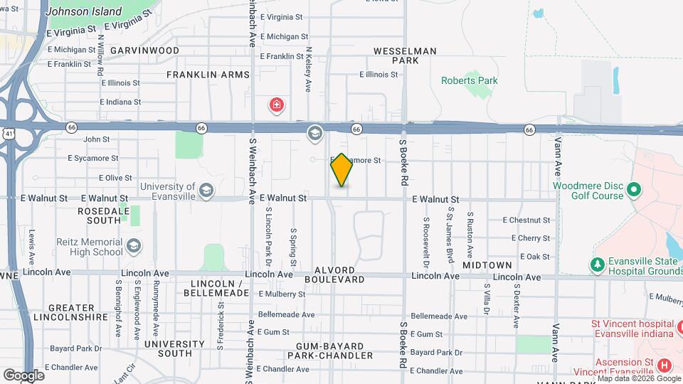 2216 E Walnut St Map and Location Details