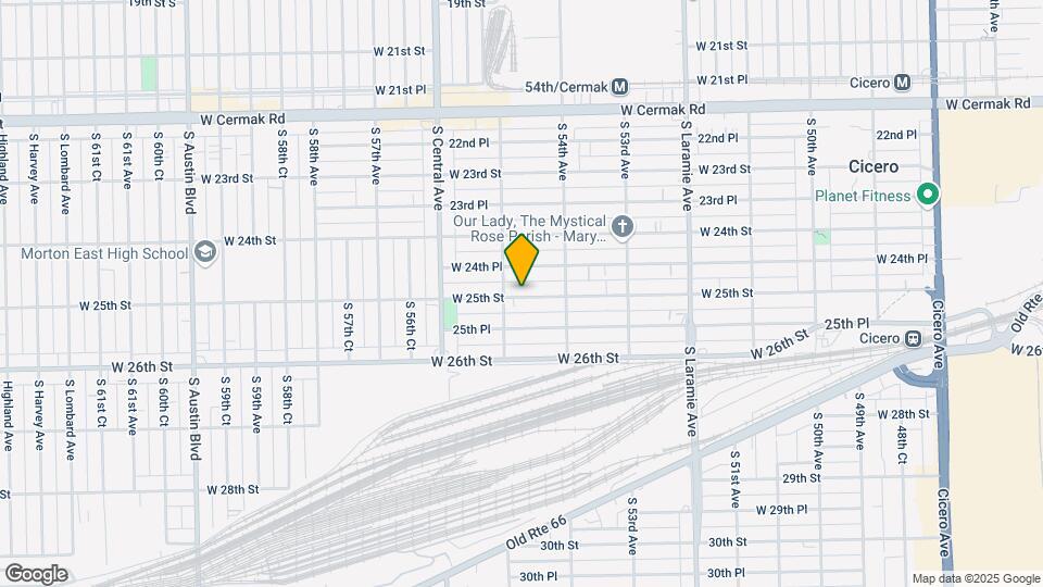 5434 W 25th St Map and Location Details