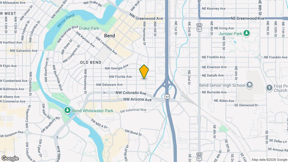 201 NW Harriman St Map and Location Details