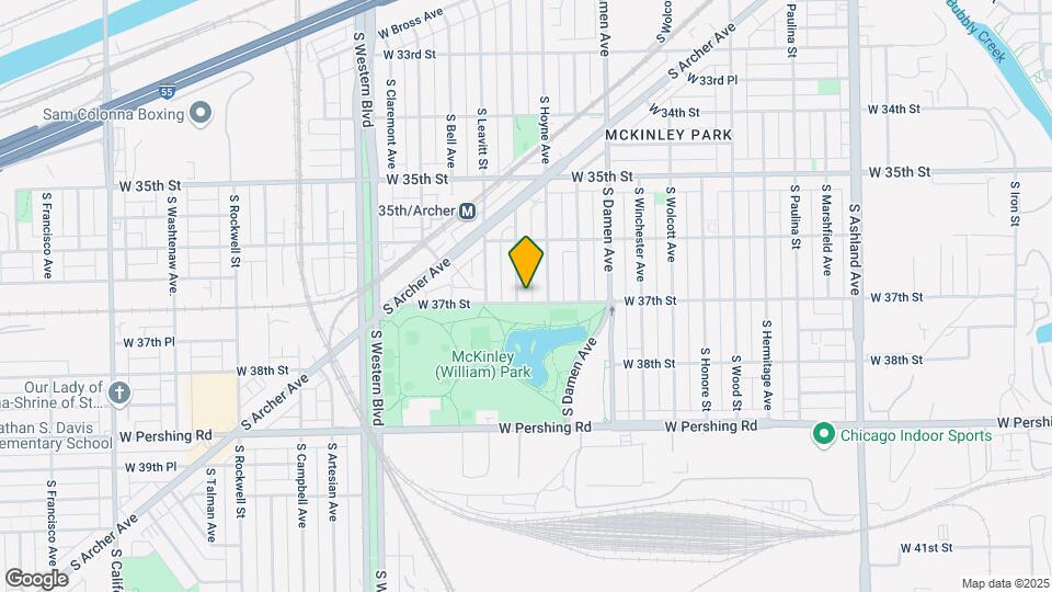 3655 S Hamilton Ave Map and Location Details