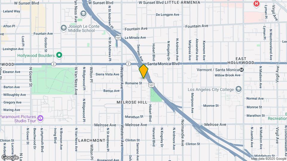 1004 N Serrano Ave Map and Location Details