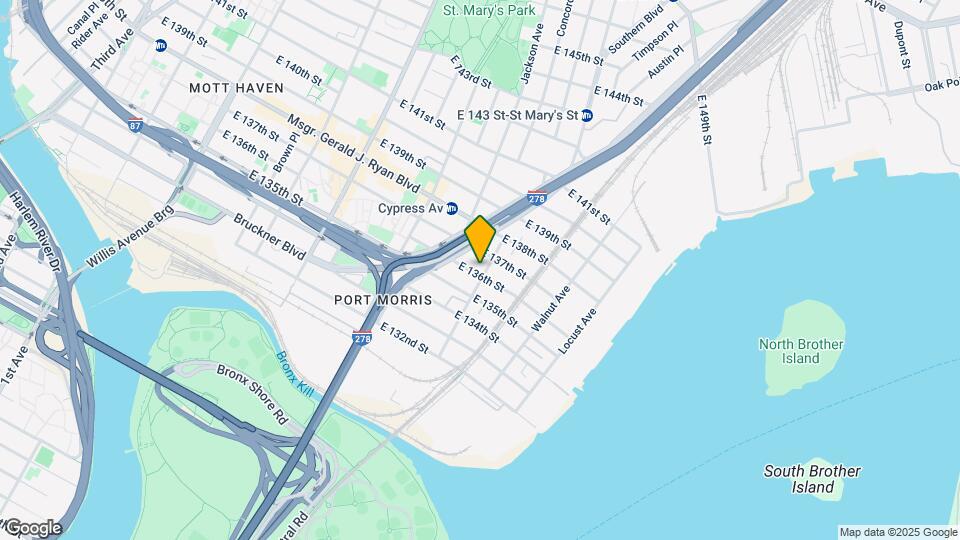743 E 136th St Mapa y Detalles de la Ubicación