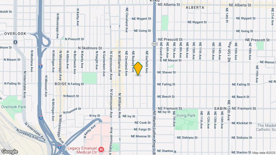3943 NE Mallory Ave Map and Location Details